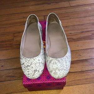 Tory Burch Snakeskin Flats
